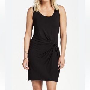 Allison Joy Lexi Knot Stretch Modal Jersey Sleeveless Mini Dress Black LBD-XS